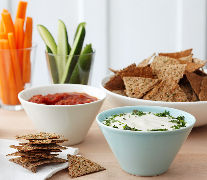 Hemgjord salsa som funkar både till mat och snacks